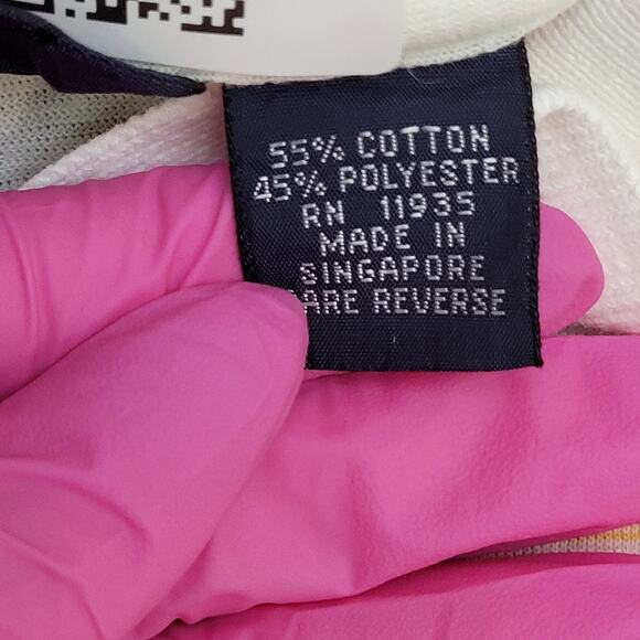 Vintage Par-Four MOD Striped Polo Shirt Womens S/M 18x23 Crop White - Picture 6 of 11